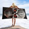 Glowing Red-Eyed Skull with Intricate Designs Bath Towel - for Bold Styles, Ultra Soft and Absorbent, Quick Dry, Stylish Design