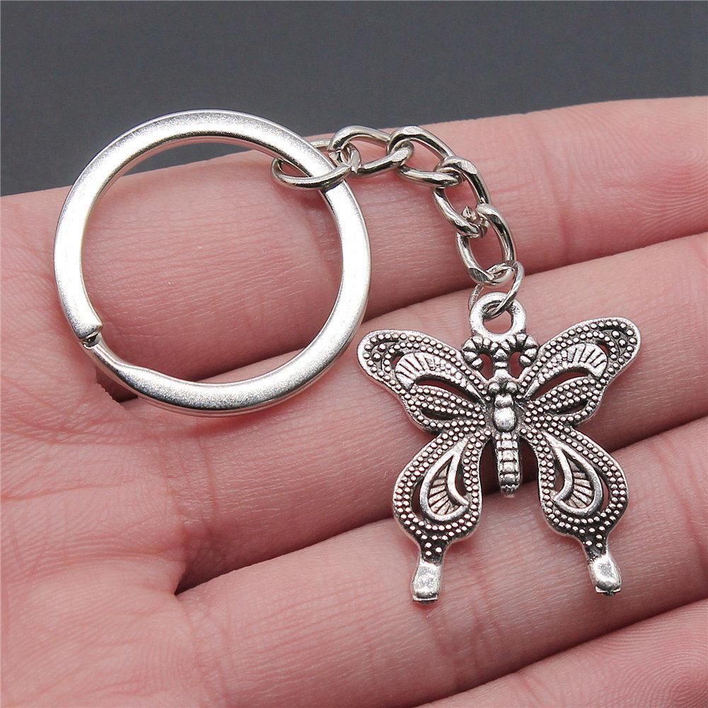 

Bee Butterfly Garden Insect Keychain for Friends Hot Sale Modern Bridesmaid Gift Dainty Daily Use Accessory A41-1pcs-27x25mm