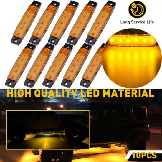 10 Pods LED Rock Lights Underglow Car Truck Bed Lighting Neon Light Decor Yellow