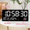 12/24H LED Alarm Clock Large Electronic Table Clock Modern Design Digital Wall Clock  Living Room