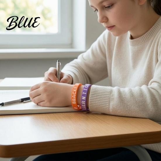 Decorative Wristbands for Classroom Activities 6 Pcs Welcome Back To School Bracelets, First Day of Gift Teens Silicone Students, Prize Accessories,