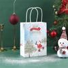 Decor Cake Package Candy Wrapping Bag Christmas Gift Bags Elk Santa Claus Kraft Paper Gift Box