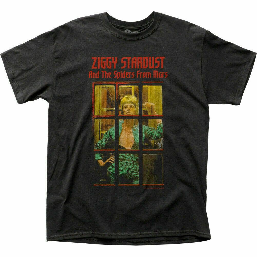 

26 David Bowie Ziggy Phone Booth T Shirt Mens Licensed Rock N Roll Band Tee Black Unisex T-Shirt XXXXL