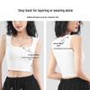 Women's Summer Sling Tank Top with Integrated Padded Bra, Thin Style, Anti-Auxiliary Breast Bandeau.