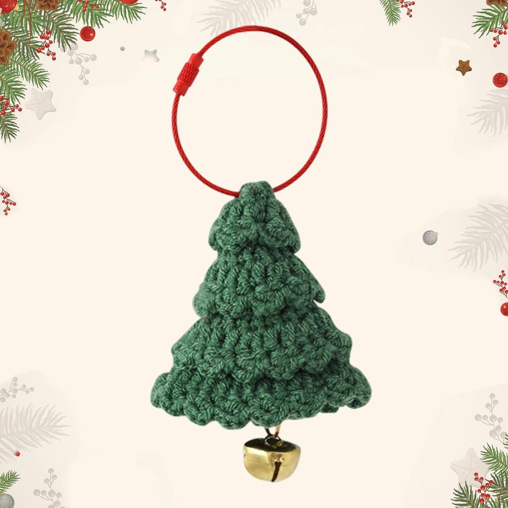 Christmas Tree Hanging Ornament Crochet Decoration Charm Pendant for Cafe