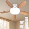 LED Ceiling Fan Light Airflow Stepless Dimming and Color Airflow DC Timer Air Easy No Construction Stylish Suitable for Tatami Mats 10 Sq Remote