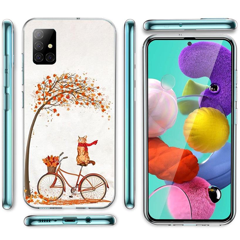 Pumpkin Happy Fall Autumn Cover Phone Case For Samsung Galaxy A12 A22 A32 A52 A72 A02S Phone Case Note 20 Ultra 10 S10 Plus A51