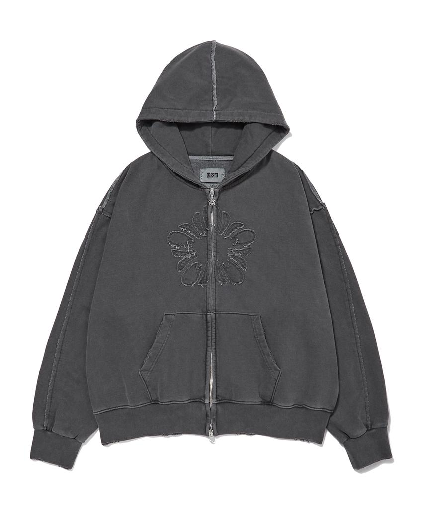 Ulkin [Runway] Mugung Vintage Two-Way Hooded Zip-Up_Charcoal