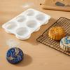 Silicone Auspicious Clouds Mooncake Mold 6 Cavities Mung Bean Cake Mold Soap Mold  Kitchen