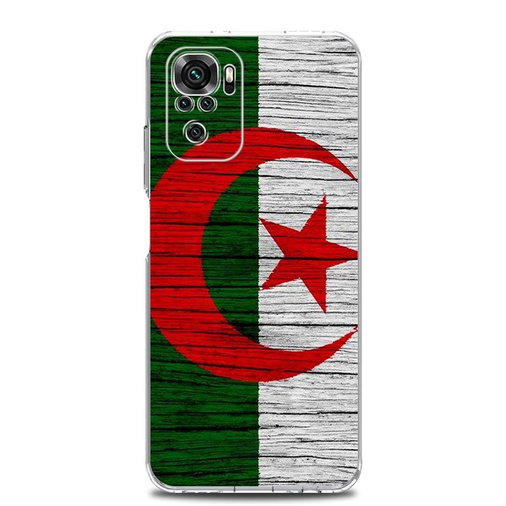 Algerien Flagge Telefon Fall Für Xiaomi Redmi Hinweis 13 12 5G 9S 9 8 10 11 Pro Plus 4G 9T 13C 12C10C 9C 9A 7 Pro Klar Abdeckung