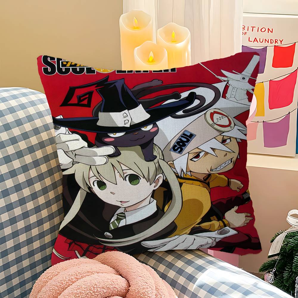 

S-Soul E-Eater Anime Pillow Gift Home Office Decoration Pillow Bedroom Sofa Car Cushion CoverPillow Case 12x12Inch