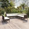 Day and Night - Day and Night Garden Furniture Set 9 Pieces and Brown Synthetic Rattan Cushions
