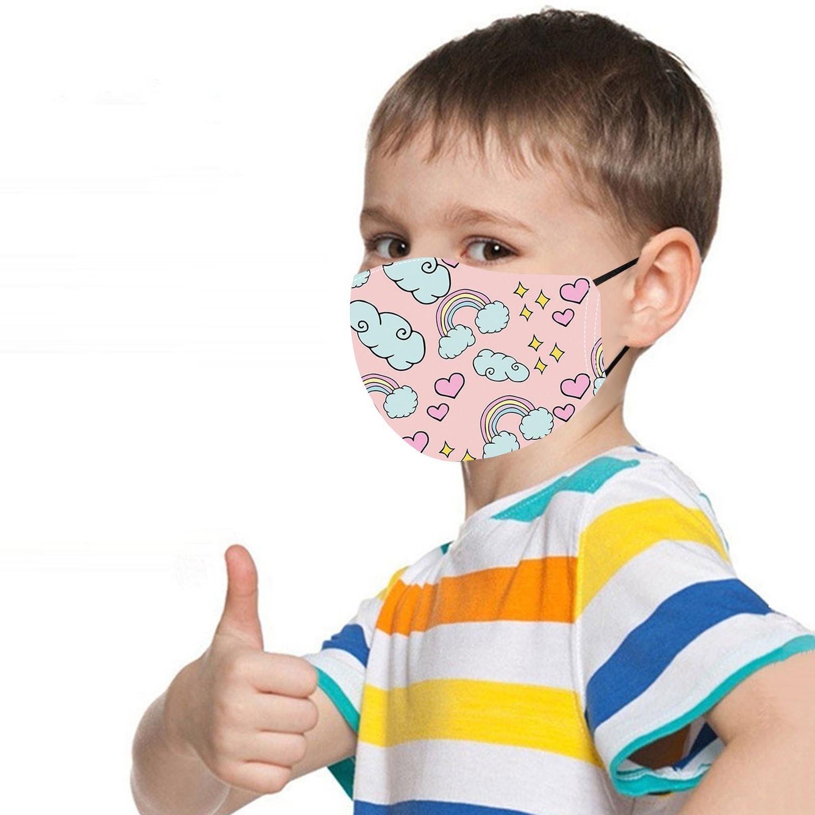 

Детская регулируемая моющаяся маска для лица многоразового использования с милой печатной маской для лица