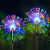 Solar Powered Backyard Landscaping Garden Stake Light, 200 LED Dandelion Firework-like Decorative Lights, IP65 Waterproof Outdoor Lamps Landscape