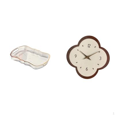 Creative Food Serving Tray And Decorative Wall Clock for Bathroom Vanity Cafe Restaurant Office
