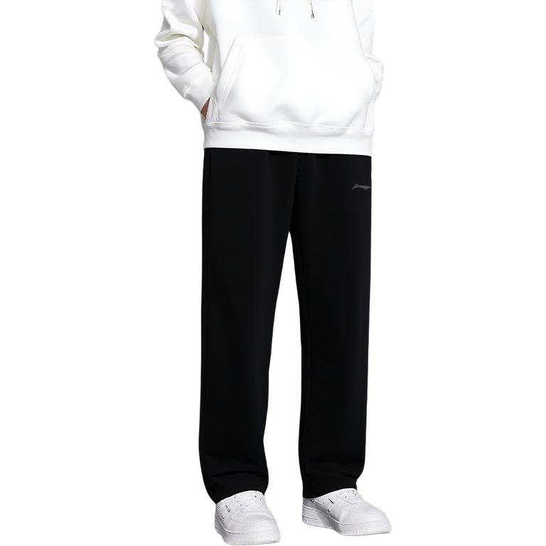 Li Ning Einfarbig Atmungsaktiv Bequem Vielseitig Stricksporthose Herren Unterteile AKLU822-1