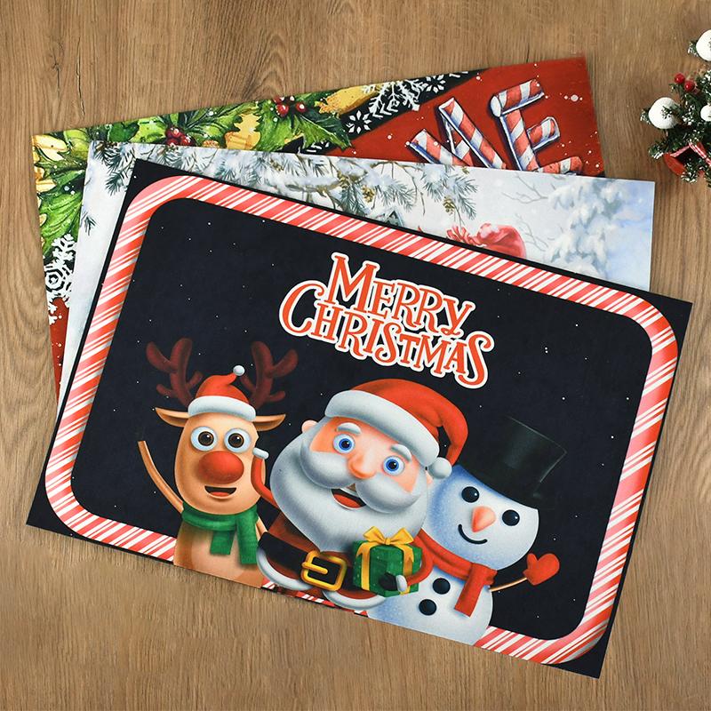 Christmas Floor Mat Entrance Doormat Bedroom Bath Toilet Anti Slip Carpet 2024 Merry Christmas Decoration for Home New Year Gift