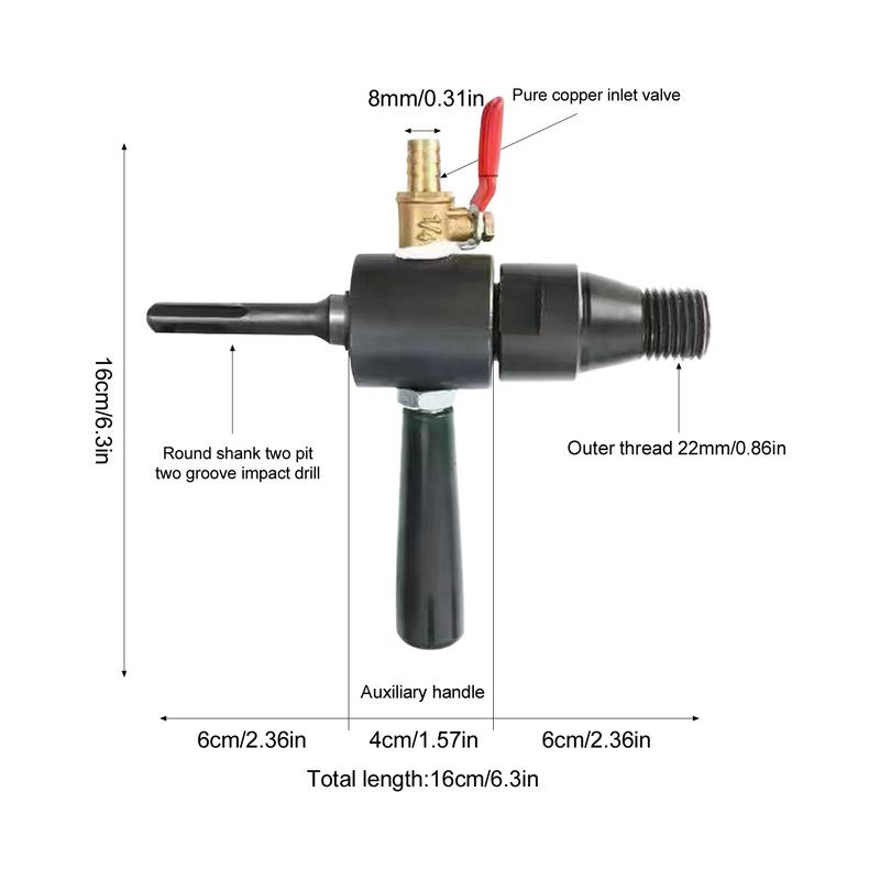 Electric Drill Turn Water Drill Tool Electric Drill Twist Water Drill Tool Electric Hammer Adapter for Home Repair Decoration