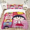 Chibi Maruko Chan Adventures Print 3Pcs Bedding Setduvet Cover With 2 Bedropillowcase Home Birthday Gift