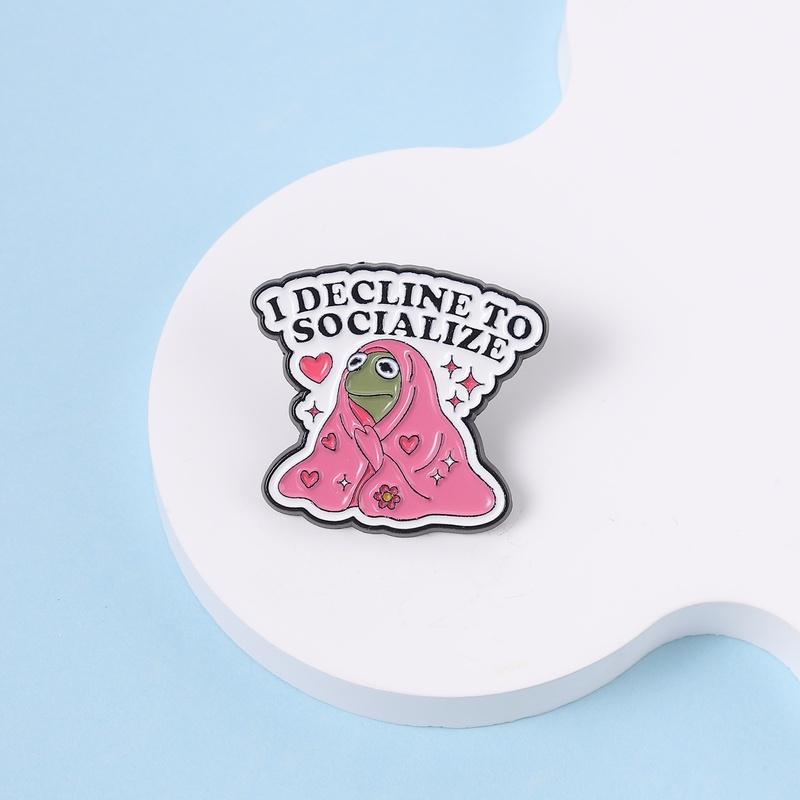 Cute Raccoon Knight Frog Enamel Pins Bachelor's Hat Cat Kermit Flork Animal Brooches Lapel Badge Jewelry Gifts for Friends