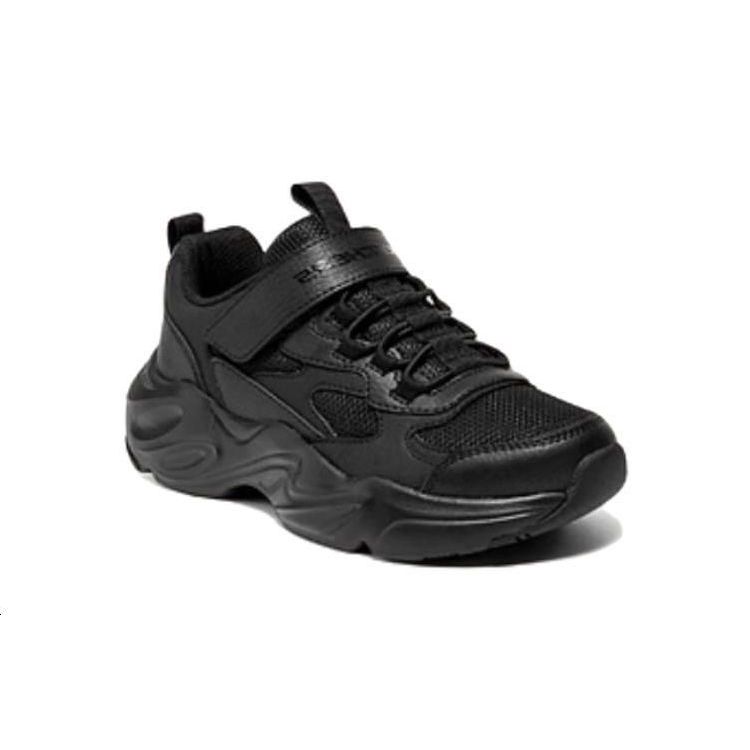 Skechers Comfortable Versatile Classic Shock Absorbing Durable Low Top Casual Shoes Kids Sneaker Black 405204L-BBK