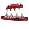 4 Power Distribution Block with Cover Accessories Bus Bar Pair Fit for Marine Automotive