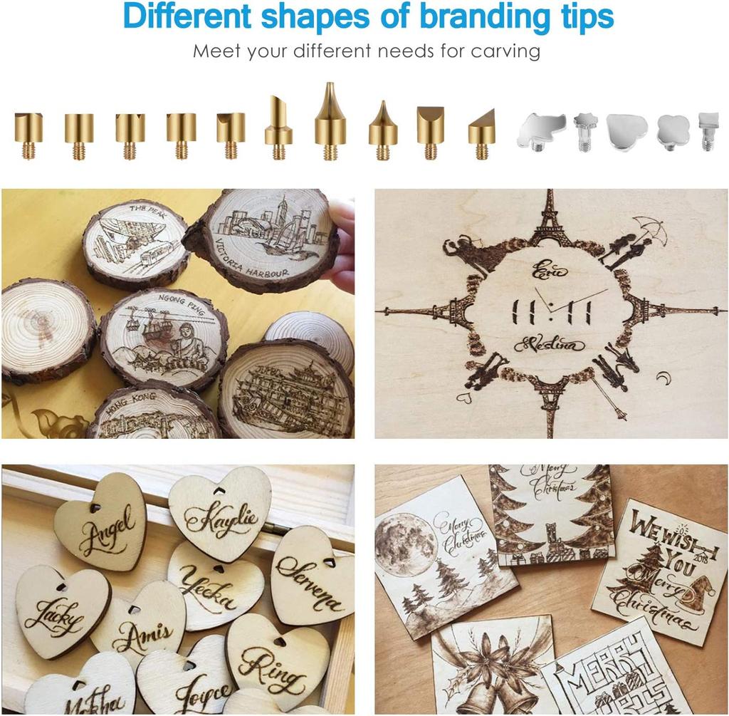 Pyrography Pen Kit Soldering Iron Kit, Wood Burning Kit 80W with Adjustable Temperature 200~450℃, DIY Tool Set