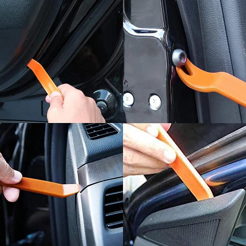 4/1 pz Clip per Portiera Auto Set di Strumenti per Smontaggio Auto Kit di Modifica Stereo DVD Strumento per la Rimozione del Pannello di Finitura in Plastica Interna Cruscotto