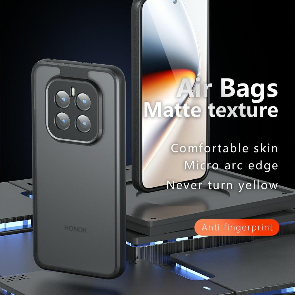 For Honor GT Pro Case Skin-Touch TPU + PC Matte Phone Back Cover, Transparent Black