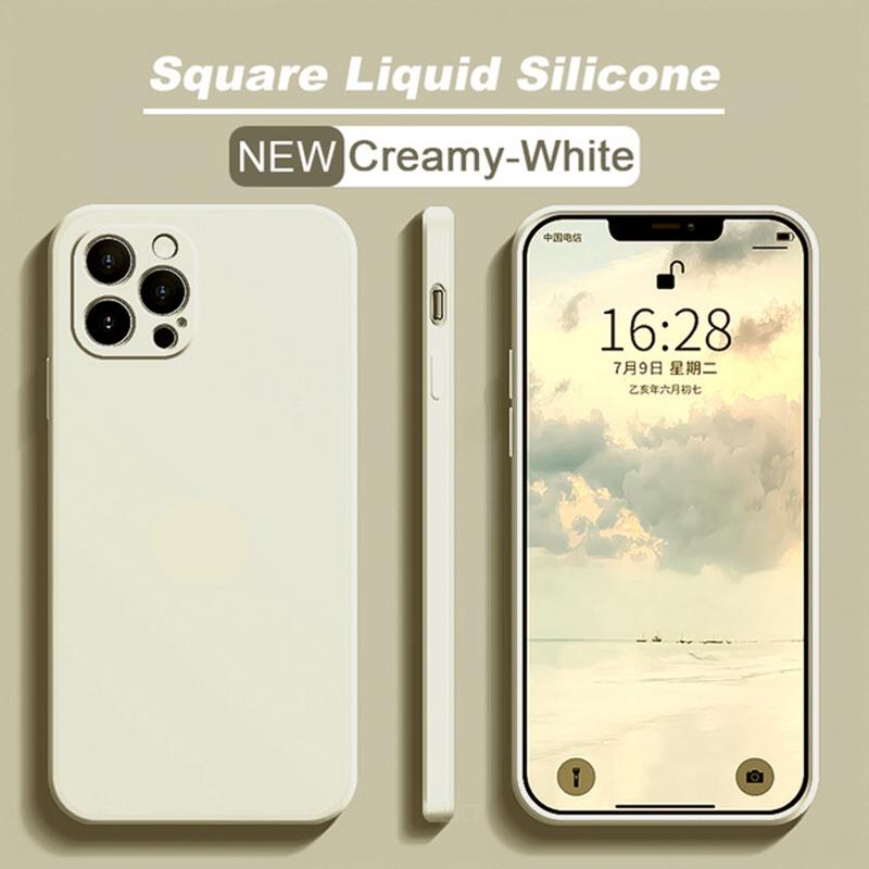For For Iphone 15 14 13 11 12 Pro Max Mini Case Official Square Liquid Silicone Case For For Iphone X XS XR  7 8 Plus SE Cover