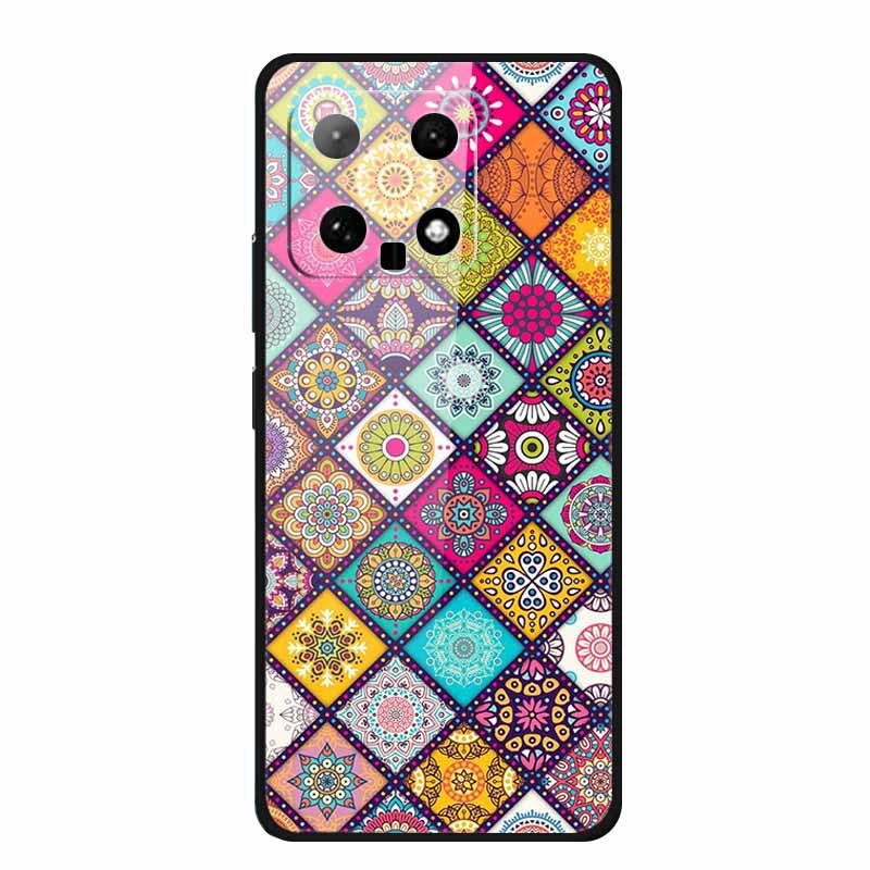 Starry Sky Tempered Glass Phone Case for Xiaomi 14 - Unisex Model, Hot Seller