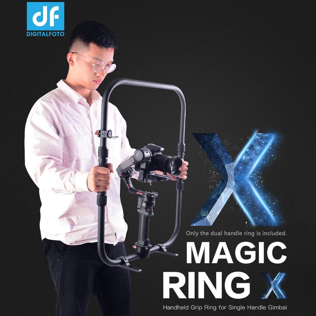 DF DIGITALFOTO MAGIC RING X Professional Dual Handle Grip Ring Handheld Stabilizer Photography Accessory Load Bearing