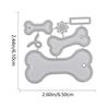 Matrizes de Corte de Metal em Formato de Osso de Cachorro Scrapbooking DIY Álbum Pasta de Relevo Fabricante de Cartões de Papel Modelo Stencils de Decoração