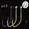Barbless Japanese Fishing Hooks with TG Black Sleeve, Sharp Point, and Wire Groove - 100 Pieces