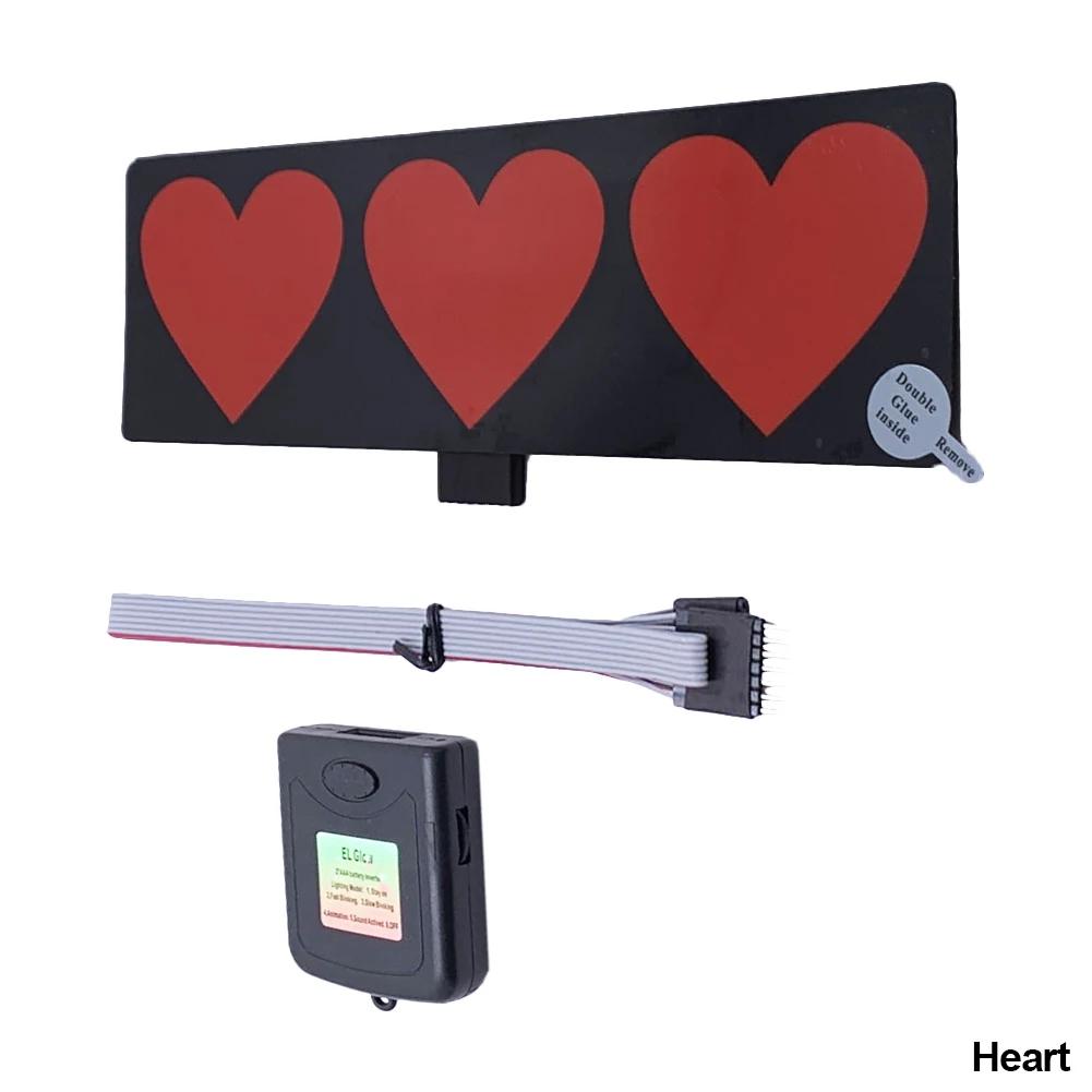 5 Stars Wanted Led Light-Emitting Window Sticker Windshield Sticker Jdm Decorative Car Accessories Light Board Without Battery