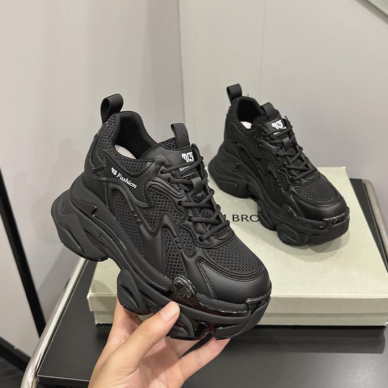 Inner Heightening Dad Shoes Women's Spring 2025 New Breathable Mesh Sneakers Women's Versatile Platform Women's Shoes