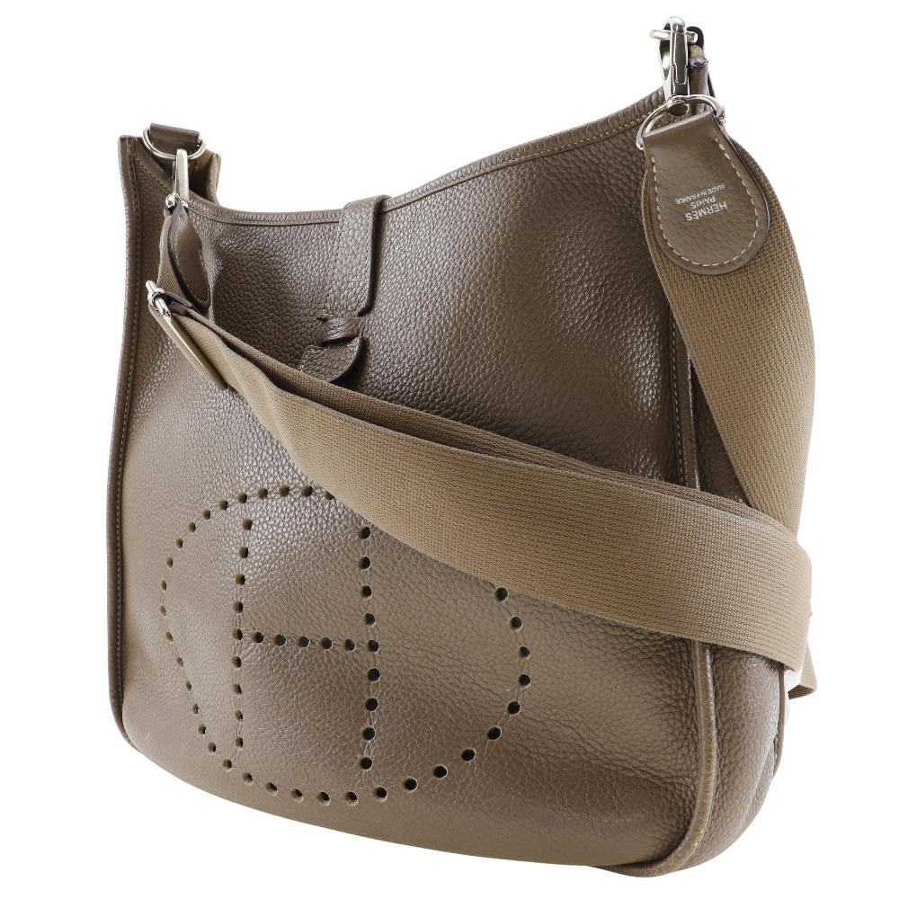 Hermes Geantă de umăr Evelyne3 GM Etope Feronerie argintie Taurillon Clemence Femei Folosită