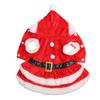 Pet Christmas Dress Soft Thickened Double Sided Coral Fleece Breathable Button Closure Dog Santa Dress for Winter