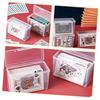 NUOLUX 3-Piece Set of Plastic Storage Boxes, Playing Card Travel Cases, Business Card Holders, Card Storage, Card Storage Cases, Card Storage Boxes, P