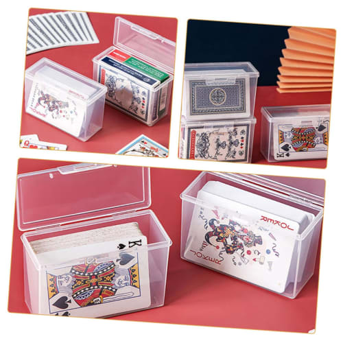 NUOLUX 3-Piece Set of Plastic Storage Boxes, Playing Card Travel Cases, Business Card Holders, Card Storage, Card Storage Cases, Card Storage Boxes, P