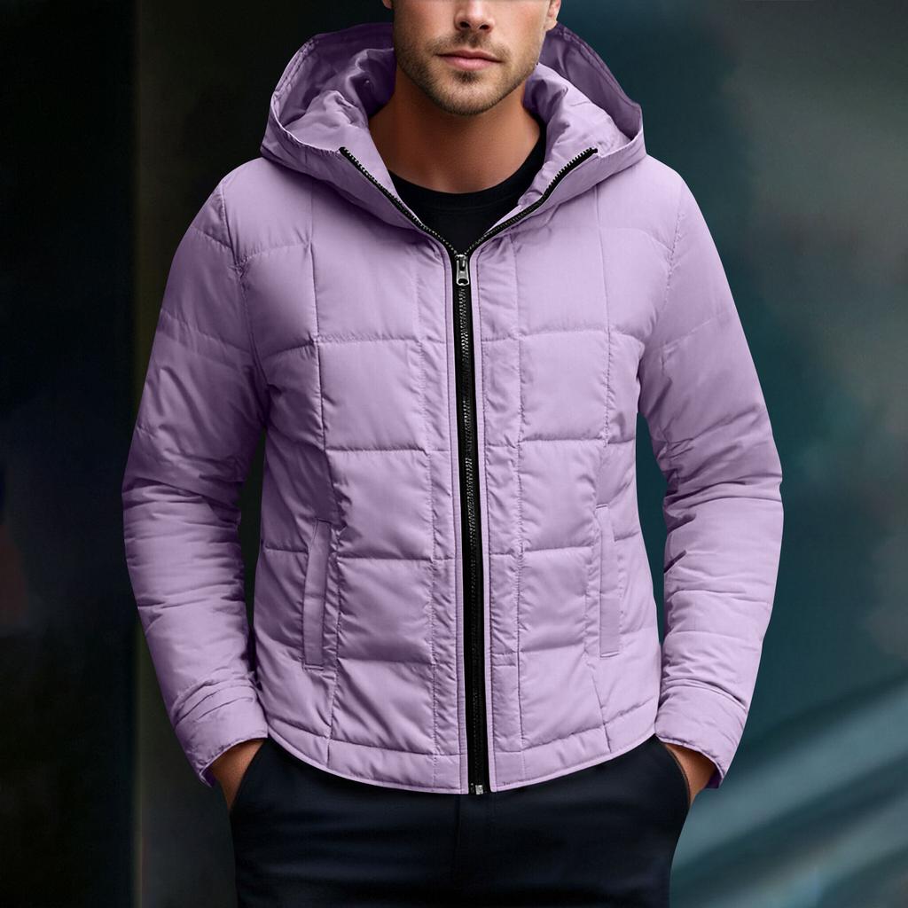 Men's  Baseball Collar  Thickened  Windproof  Keep Warm  Down  Cotton-Padded Jacket  Coat