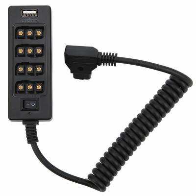 DTAP Male To 4Port DTAP Female Hub Power Cable Splitter for VLock Camera Battery
