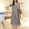 2025 summer new loose and thin temperament two-piece set high-end heavy industry embroidery V-neck dress women