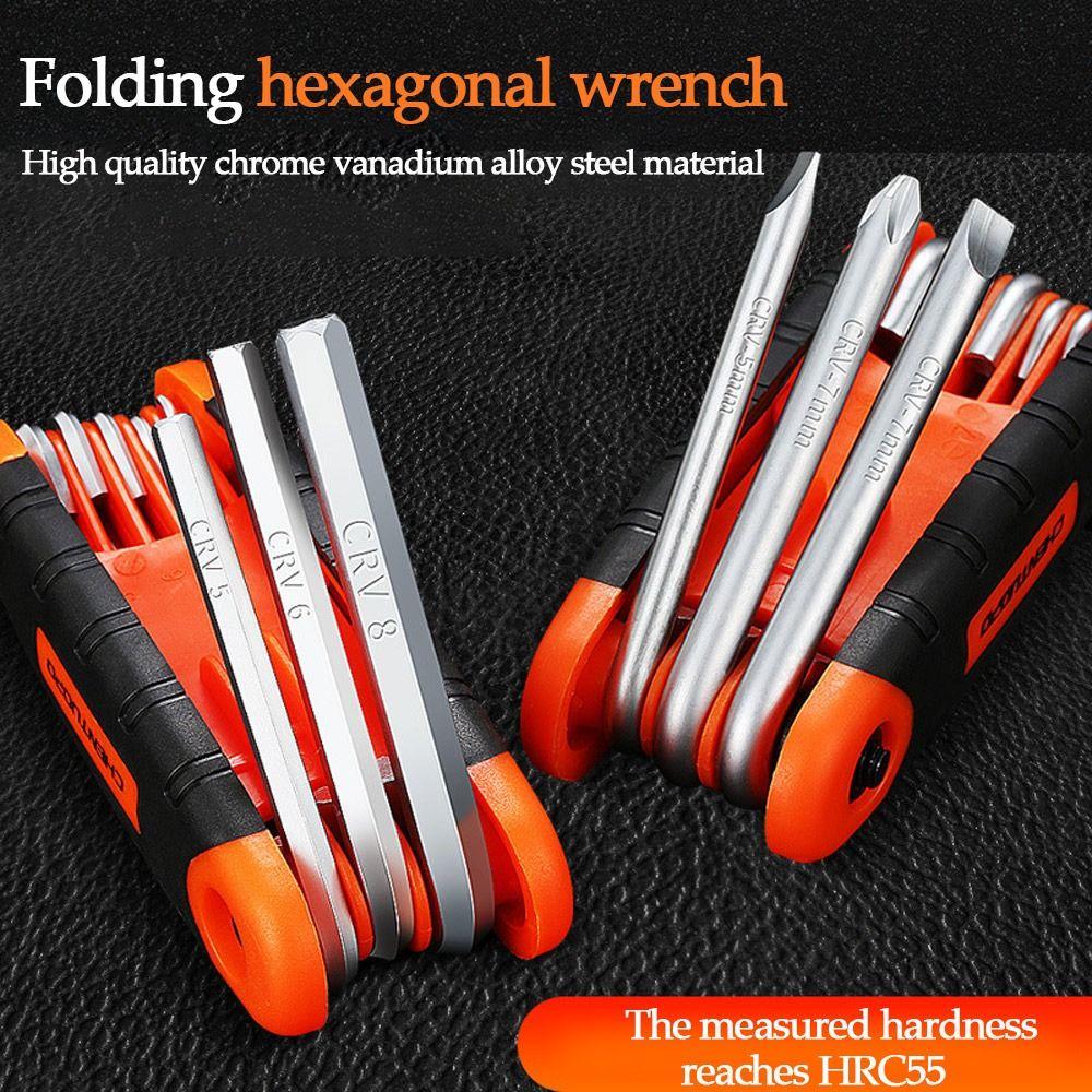 Durable 8 In 1 Multifunctional Hand Tool Hexagon Spanner Hexagonal Wrench Screwdriver Set