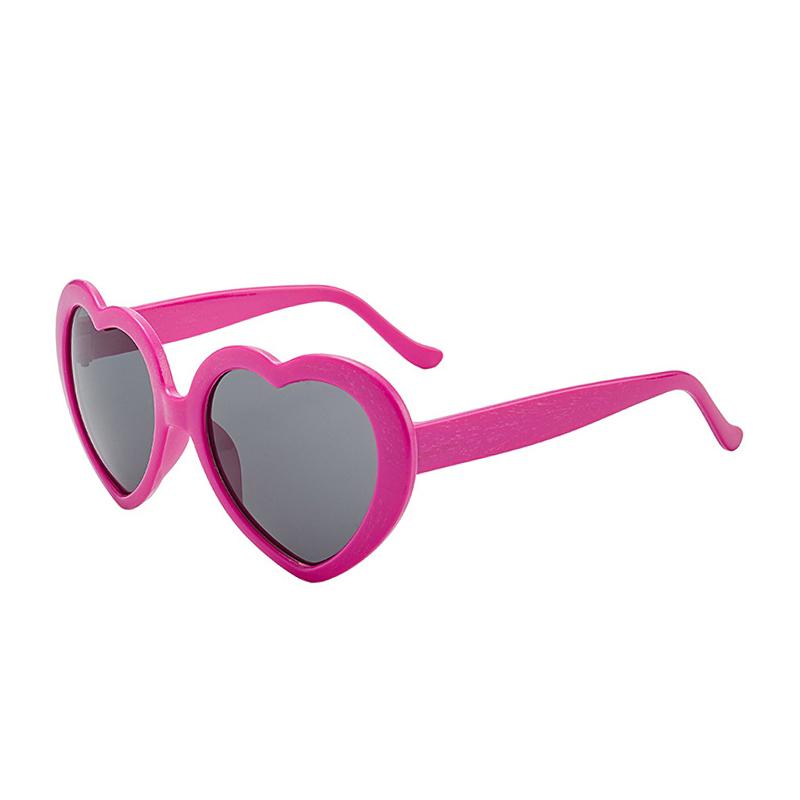 Peach heart Sunglasses love Sunglasses European and American trend frameless conjoined Sunglasses dazzling color glasses