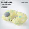 Compact Inflatable U-Shape Travel Pillow Neck Support - Press to Inflate, Portable & Storable TPU Airplane Pillow