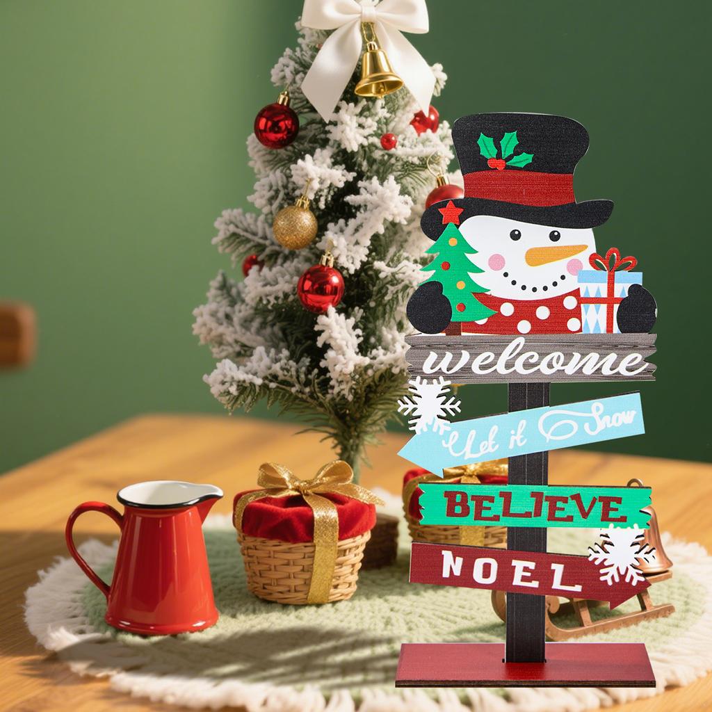 Christmas Wooden Signs Ornaments Merry Christmas Decorations for Home 2025 Xmas Desktop Ornaments Navidad Natal New Year 2026