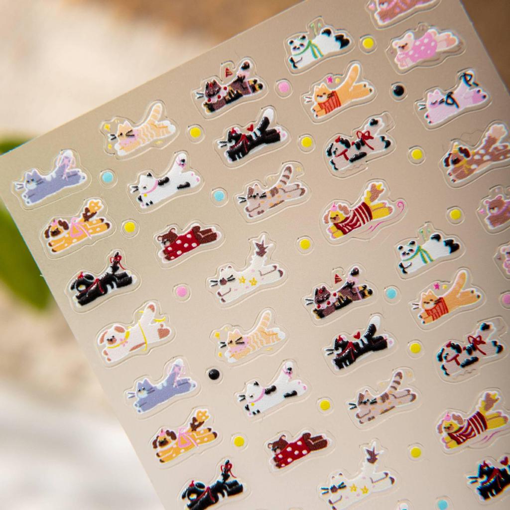 Cyansea Cute Pets Cartoon Nail Art Stickers - DIY Decorative Nail Design