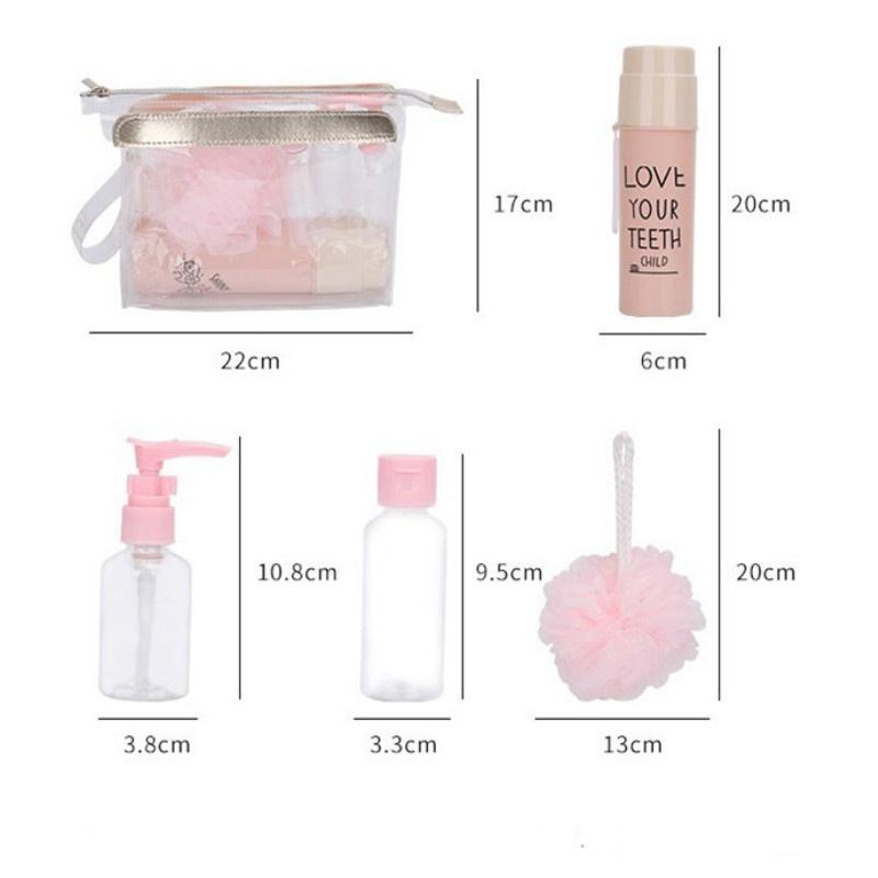 5 sztuk/zestaw Zestaw do butelkowania Kosmetyki dla mężczyzn i kobiet Kosmetyki Podróżny Zestaw pustych butelek Przenośna kosmetyczka do mycia