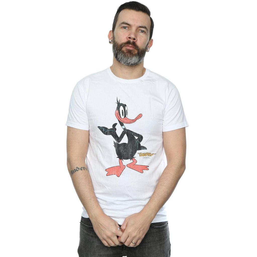 Looney Tunes Herren Daffy Duck Distressed T-Shirt